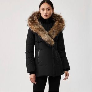 Mackage Women’s Adali Down Jacket with Natural Fur Signature Mackage Collar Coat